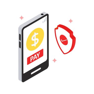 Simge Doldurulmuş Ödeme Güvenlik Vektörü. Eps 10 Dosyası 