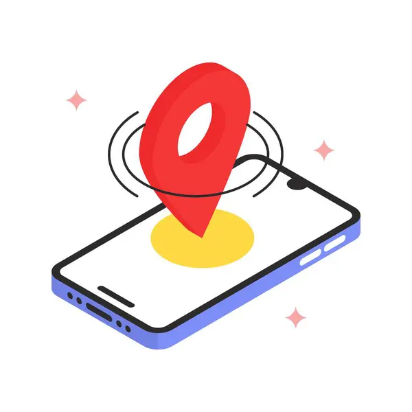 Konum Pin Vektörü Simge Doldurulmuş Biçimi Eps 10 Dosyası. 