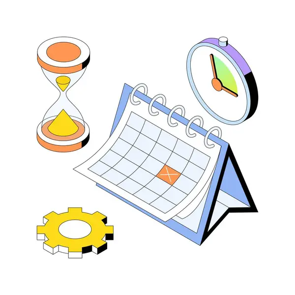 Proje bitiş çizgisi vektörü Gradyan izometrik biçim illüstrasyonu. Eps 10 Dosyası