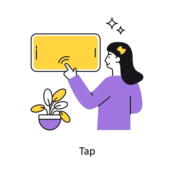 Tap Concept vektör çizimi. Beyaz Arkaplanda izole edilmiş. 