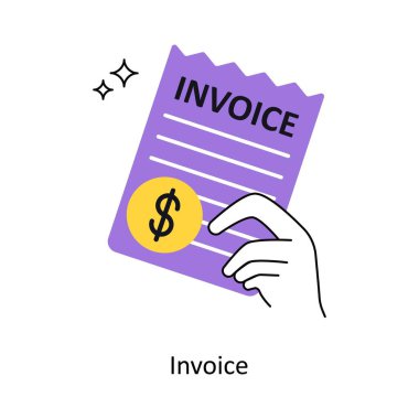 Fatura Kavramsal Vektör Çizimi. Beyaz Arkaplanda izole edilmiş.