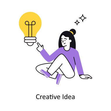 Yaratıcı fikir vektör çizimi. Beyaz Arkaplanda izole edilmiş.