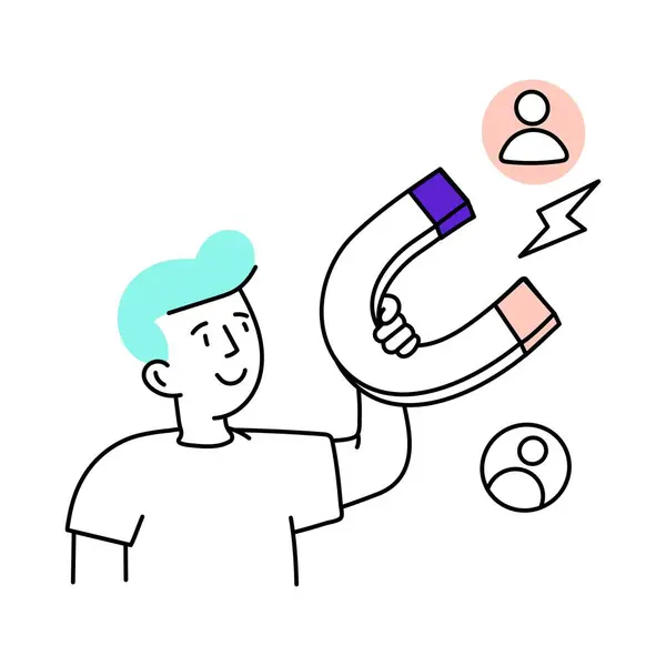 Müşteri koruma vektörü en az illüstrasyonla renklendirildi. EPS 10 dosyası