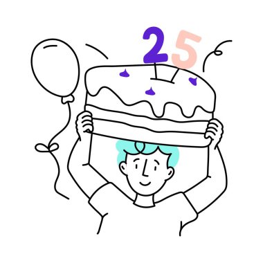 Pasta dilimi vektörü renginde asgari illüstrasyon. EPS 10 dosyası