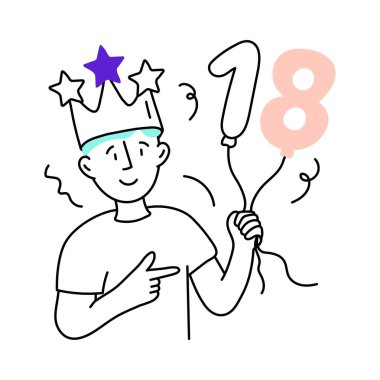 Kutlama vektörü renkleri minimum illüstrasyon. EPS 10 dosyası