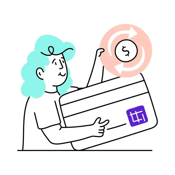 Ödeme Talebi vektörü en az illüstrasyonla renklendirildi. EPS 10 dosyası