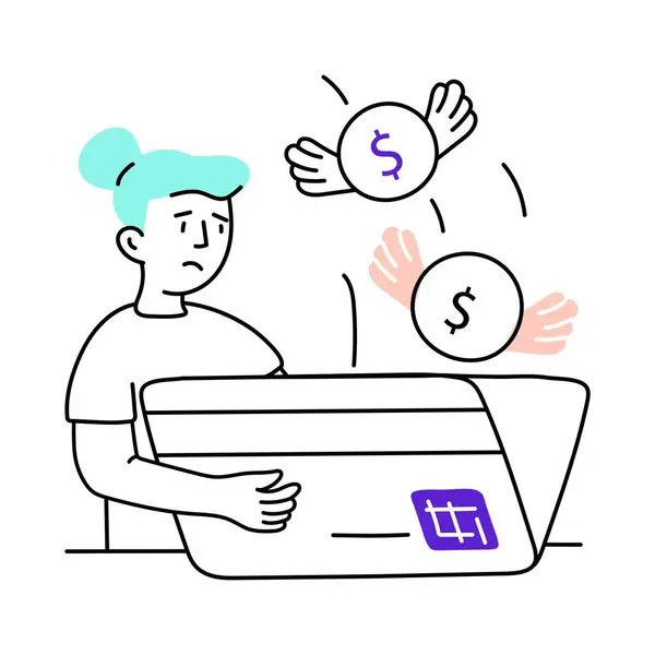 Vektör boyalı asgari illüstrasyonu dengele. EPS 10 dosyası