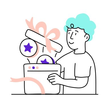 Sadakat noktaları vektör biçimi illüstrasyonu