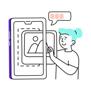 Ürün gönderme vektör çizimi