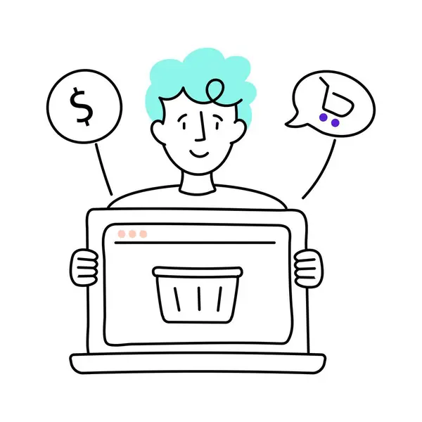 E-Ticaret İnbot vektör Biçimi illüstrasyonu