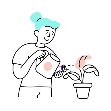 Sulama Vektörü biçimi illüstrasyonu. 