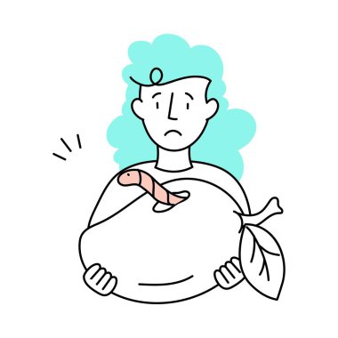 Tırtıl Vektör stili illüstrasyon.