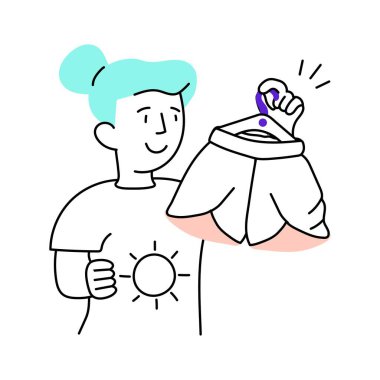 Yaz Şortu Vektör stili illüstrasyon.