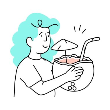 Hindistancevizi Vektörü stili gösterimi. 