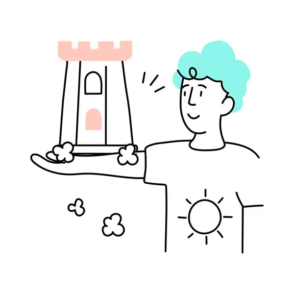 Kum Evi Vektör Biçimi illüstrasyonu.