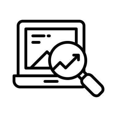 Analiz Vektörü ana hatları simgesi. Eps10 dosyası 