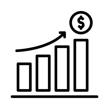 Grafik Yükselen Vektör ana hatları simgesi. Eps10 dosyası 
