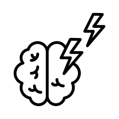 Beyin Fırtınası Vektör ana hatları simgesi. Eps10 dosyası 