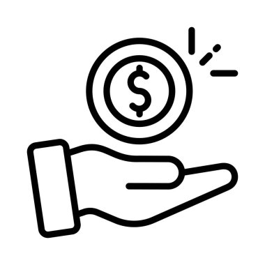 Satış Uzmanı Vektör ana hatları simgesi. Eps10 dosyası 