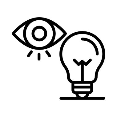 Vision Vector ana hatları simgesi. Eps10 dosyası 