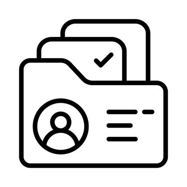 Portföy Vektör ana hatları simgesi. Eps10 dosyası 