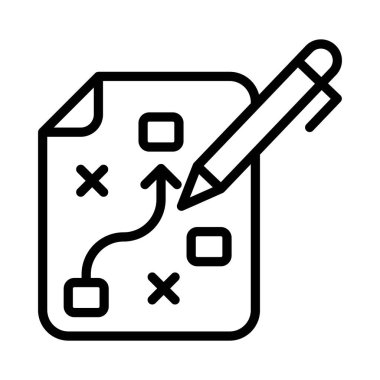 Planlama Vektörü ana hatları simgesi. Eps10 dosyası 