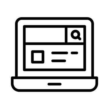 Vektör ana hatlarını ara simgesi. Eps10 dosyası 