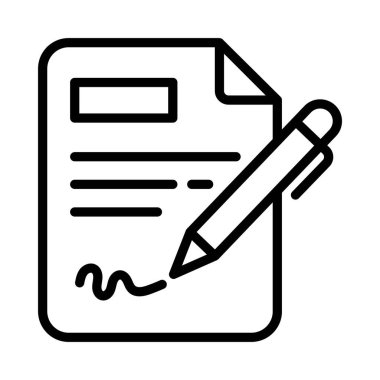 Belge Vektörü ana hatları simgesi. Eps10 dosyası 