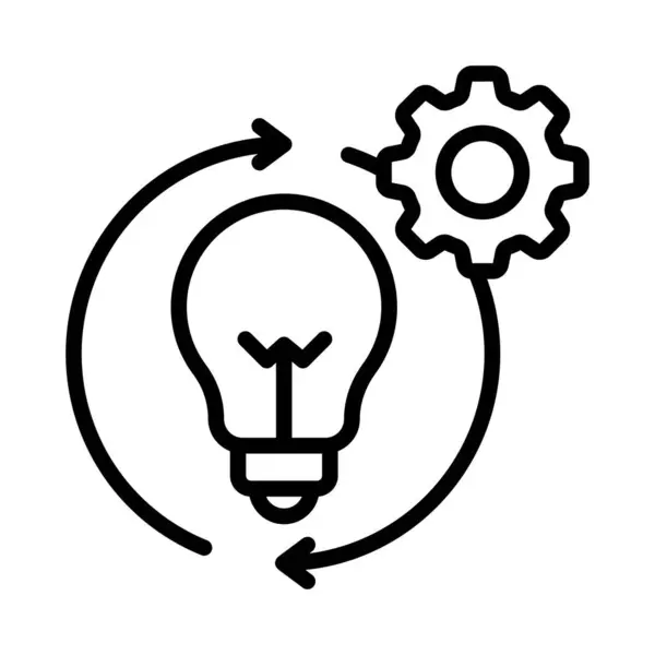 Fikir İşleme Vektörü ana hatları simgesi. Eps10 dosyası 