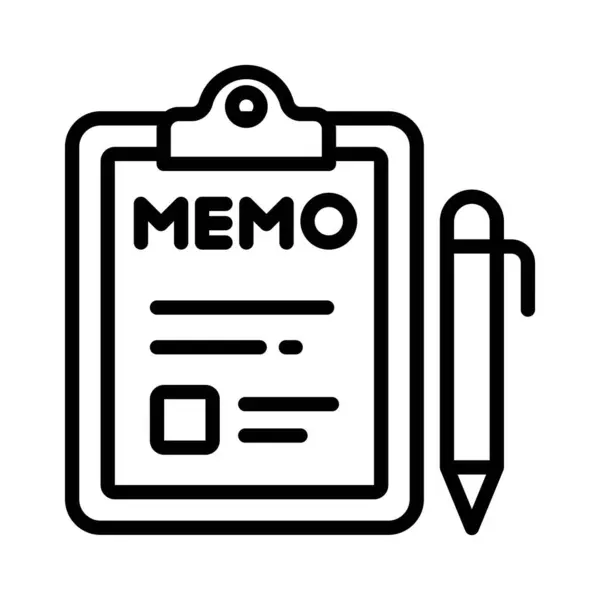 Memo Vektör ana hatları simgesi. Eps10 dosyası 