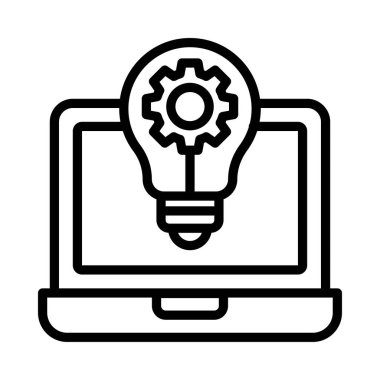 Kavram Geliştirme Vektörü ana hatları simgesi. Eps10 dosyası 