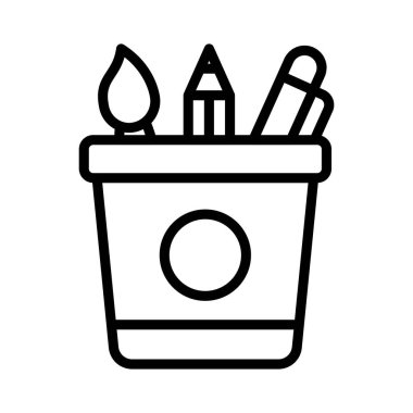 Tasarım Araçları Vektör ana hatları simgesi. Eps10 dosyası 