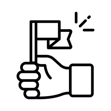 Başarı Vektörü ana hatları simgesi. Eps10 dosyası 