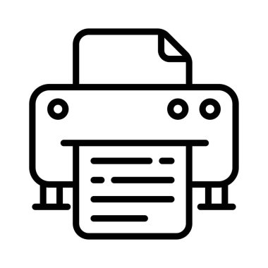 Dijital Yazdırma Vektörü ana hatları simgesi. Eps10 dosyası 