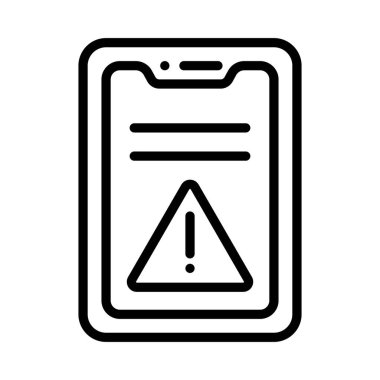 Uygulama Hatası Vektör ana hatları simgesi. Eps10 dosyası 