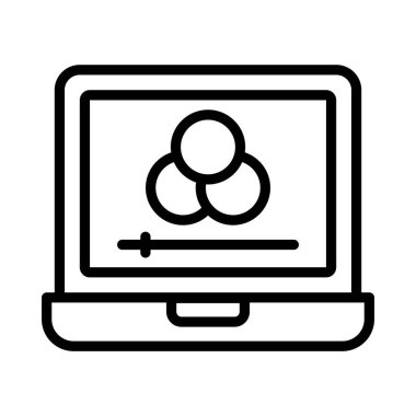 Renk Dengesi Vektörü ana hatları simgesi. Eps10 dosyası 