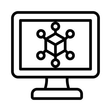 3d Vektör Tasarım Ana Hattı simgesi. Eps10 dosyası 