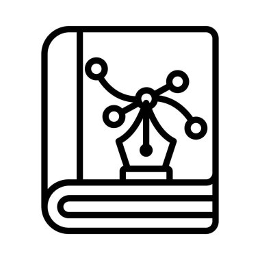 Kitap Vektörü tasarımı ana hatları simgesi. Eps10 dosyası 