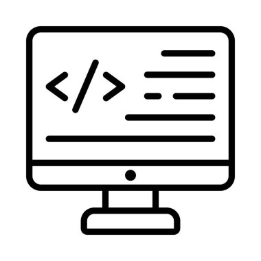 Web Tasarım Vektörü ana hatları simgesi. Eps10 dosyası 