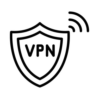 Vpn Vektör ana hatları simgesi. Eps10 dosyası 