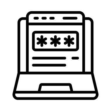 Özel Web Sitesi Vektör ana hatları simgesi. Eps10 dosyası 