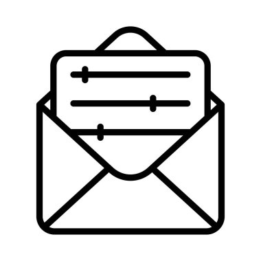 E- posta Düzenleme Vektör ana hatları simgesi. Eps10 dosyası 