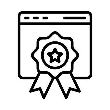 Web Kalite Vektörü ana hatları simgesi. Eps10 dosyası 