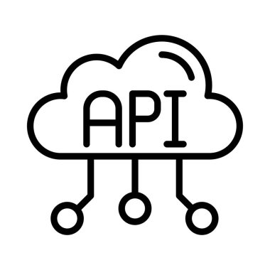 API Vektör ana hatları simgesi. Eps10 dosyası 