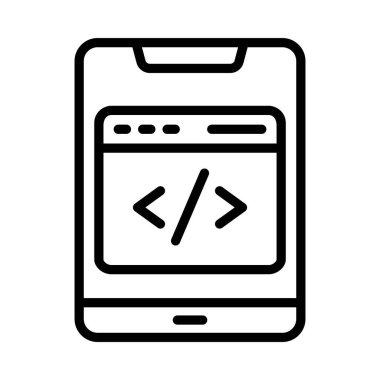 Mobil Web Vektörü ana hatları simgesi. Eps10 dosyası 