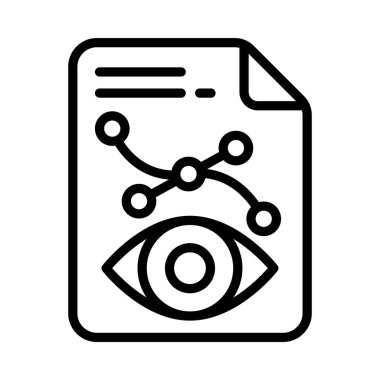 Tasarım Gözden Geçirme Vektörü ana hatları simgesi. Eps10 dosyası 