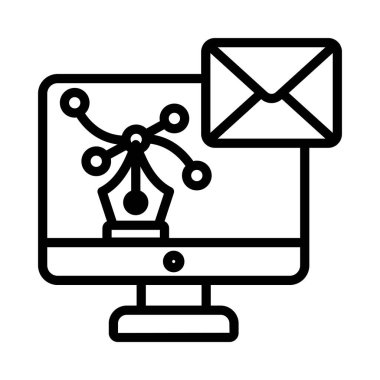 Posta Vektörü tasarım ana hatları simgesi. Eps10 dosyası 