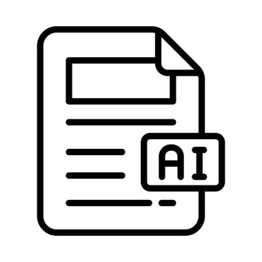 Ai Dosya Vektörü ana hatları simgesi. Eps10 dosyası 