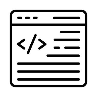 Web Tasarım Vektörü ana hatları simgesi. Eps10 dosyası 