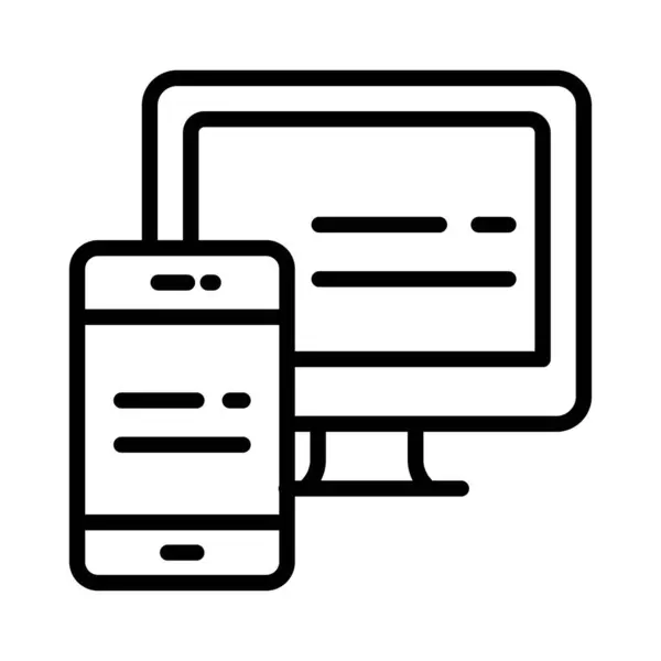 Uyumlu Vektör ana hatları simgesi. Eps10 dosyası 